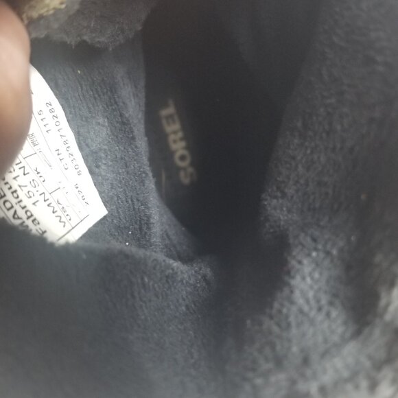 Sorel Womens Black Brown Winter Fancy Lace ll Hiking Winter & Rain Boots Sz 7 - Picture 14 of 15